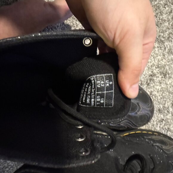 Dr. Martens Womens Sz 7 Black Glitter Flame Boots 1460 Pascal - Picture 5 of 6